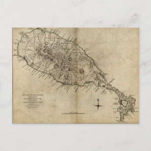Saint Christopher (Saint-Kitts), carte des Caraïbe