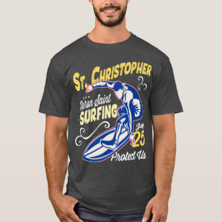 Saint Christopher Surf Patron Saint-Surfing T-shirt
