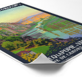 Saint-Cirq-Lapopie Poster vintage 1914 (Coin)