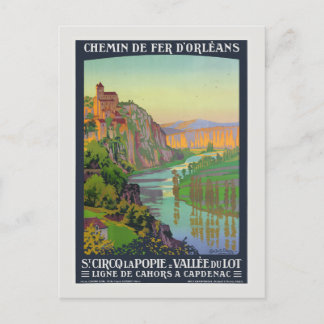Saint-Cirq-Lapopie Vintage Poster 1914 Briefkaart
