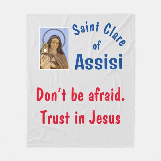 Saint Clare Assisi Fleece Deken (Voorkant)