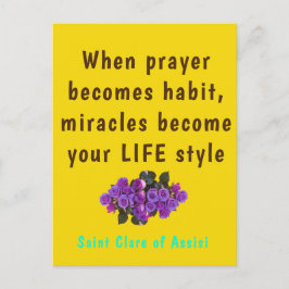 Saint Clare Assisi Poster Briefkaart