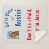 Saint Clare Assisi Sherpa Deken (Voorkant (horizontaal))