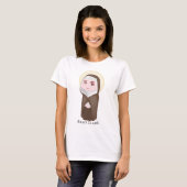 Saint Clare Cute katholiek T-shirt (Voorkant volledig)