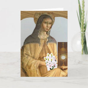 Saint Clare d'Assise Carte de remerciements