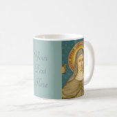 Saint Clare d'Assise (SAU 027) Mug de café 1.2b (Devant droit)