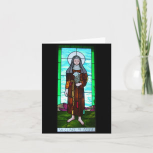 Saint Clare de carte pour notes d'Assisi