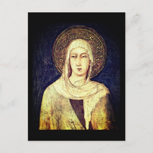 Saint Clare of Assisi door Simone Martini Briefkaart (Voorkant)
