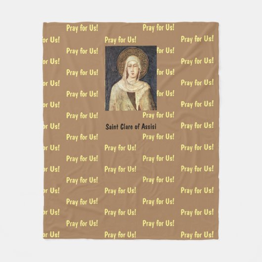 Saint Clare of Assisi Fleece Deken (Voorkant)