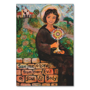 Saint Clare of Assisi Prayer Card Kaart