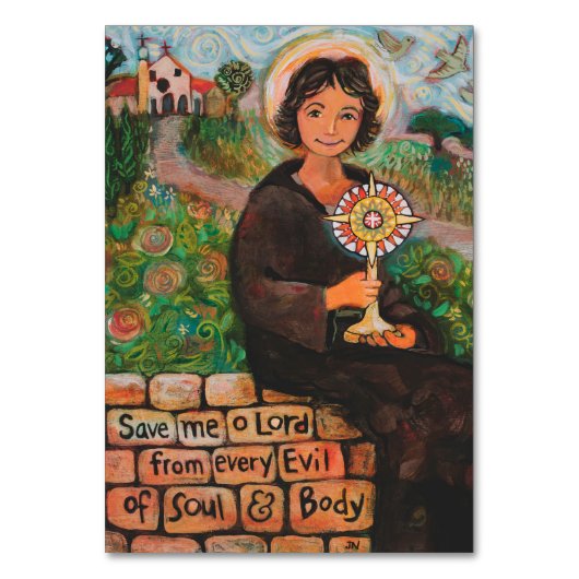 Saint Clare of Assisi Prayer Card Kaart (Voorkant)