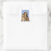 Saint Clare of Assisi Vierkante Sticker (Tas)