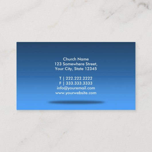 Saint Croix Lumière Salle Bleue Pasteur Carte de v (Dos)