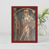 Saint-Cuthbert de Lindisfarne icône carte de prièr (Debout devant)