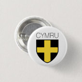 Saint David Badge (Wales/Cymru) Ronde Button 3,2 Cm (Voorkant /achterkant)