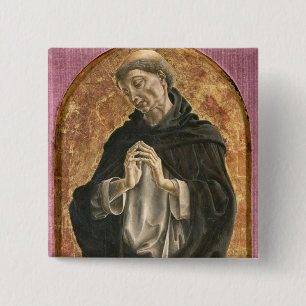 Saint Dominic (tempera op panel) Vierkante Button 5,1 Cm