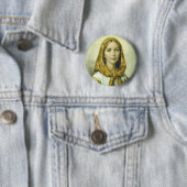 Saint Dymphna 2¼ Inch Round Button (In situ)