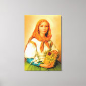 Saint Dymphna Canvas Afdruk (Voorkant)