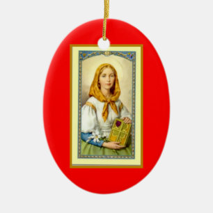 Saint Dymphna-Patron van psychische aandoeningen Keramisch Ornament