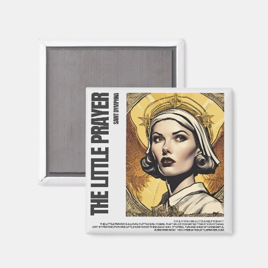 Saint Dymphna Petit Aimant de prière (Recto/Verso)