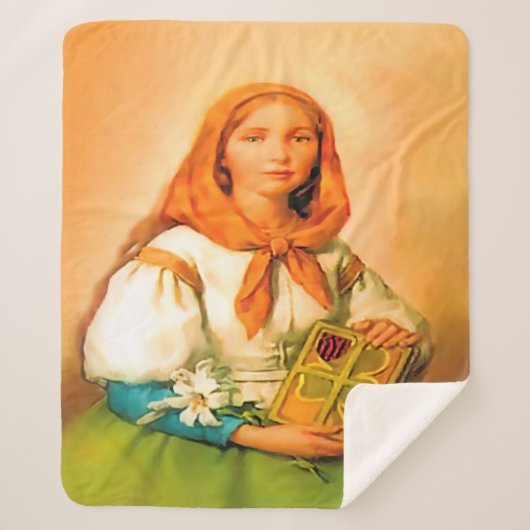 Saint Dymphna Sherpa Deken (Voorkant)