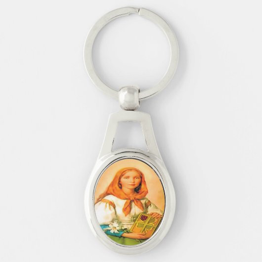 Saint Dymphna Sleutelhanger (Voorkant)