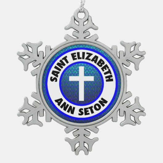 Saint Elizabeth Ann Seton Tin Sneeuwvlok Ornament (Voorkant)