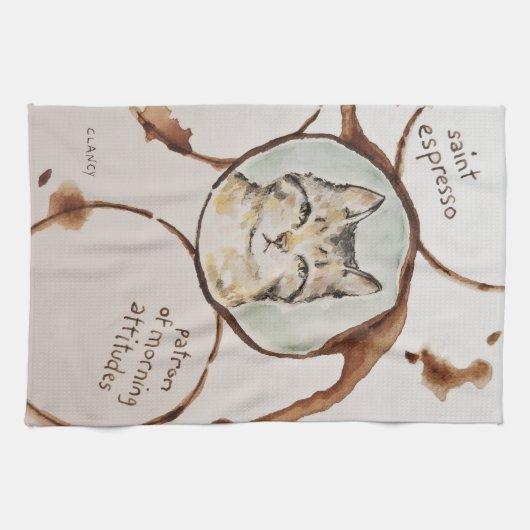 Saint Espresso Absurdi-tea towel Theedoek (Horizontaal)
