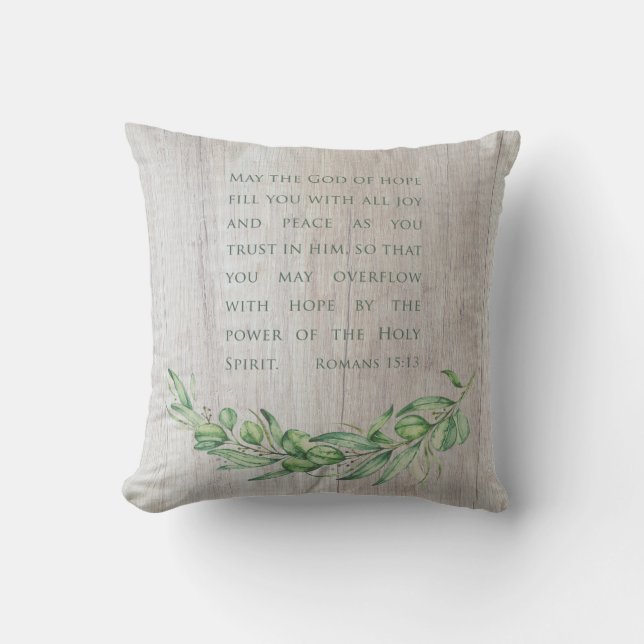 Saint-Esprit Bible Verse Pastor Coussin cadeau (Recto)