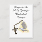 Saint-Esprit Contrôle de la parole Carte de prière (Devant)