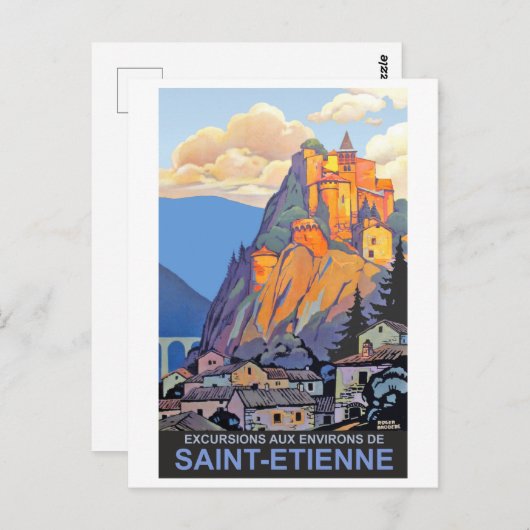 Saint Etienne, Frankrijk Briefkaart (Voorkant / Achterkant)