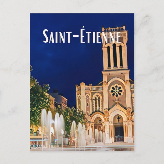 Saint-Étienne Photo Vintage Briefkaart (Voorkant)