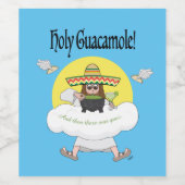 Saint Étiquette du vin de Guacamole (Étiquettes simples)