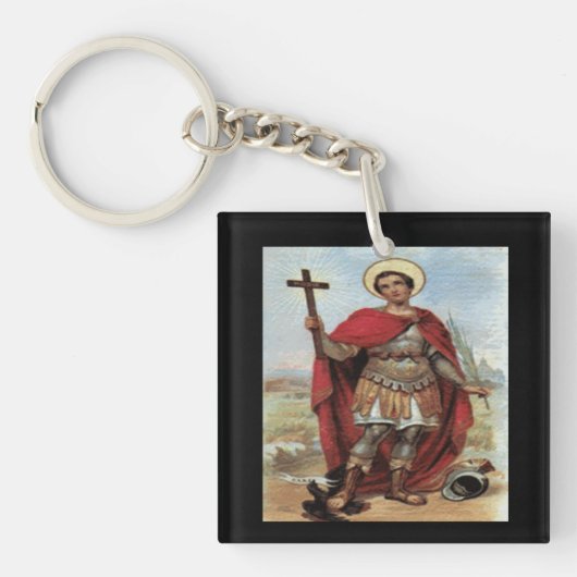 Saint Expedite martyred Sleutelhanger (voorkant)