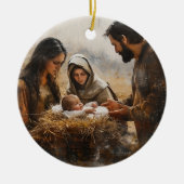Saint-Famille Noël Ornement (Devant)