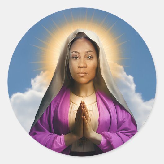 Saint Fani Willis Gebedskaars Ronde Sticker (Voorkant)