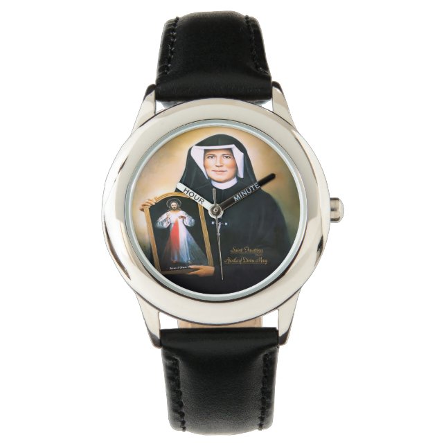 Saint Faustina Apostle of Divine Mercy Horloge (Voorkant)