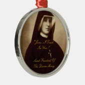 SAINT FAUSTINA VAN HET DIVINEMERK METALEN ORNAMENT (Rechts)
