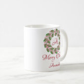Saint-feuilles et la tasse de café de Noël à la ce (Devant droit)