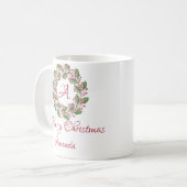 Saint-feuilles et la tasse de café de Noël à la ce (Devant gauche)