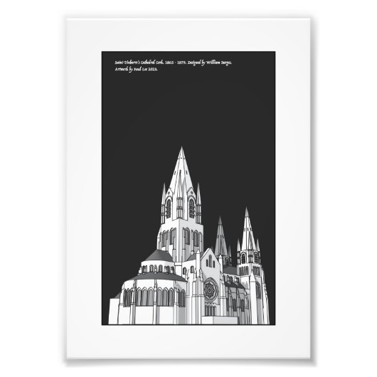 Saint Finbarre's Cathedral Riverside Print Foto Afdruk (Voorkant)
