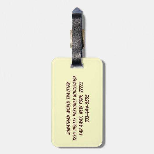 Saint Francis Bagagelabel (Achterkant verticaal)