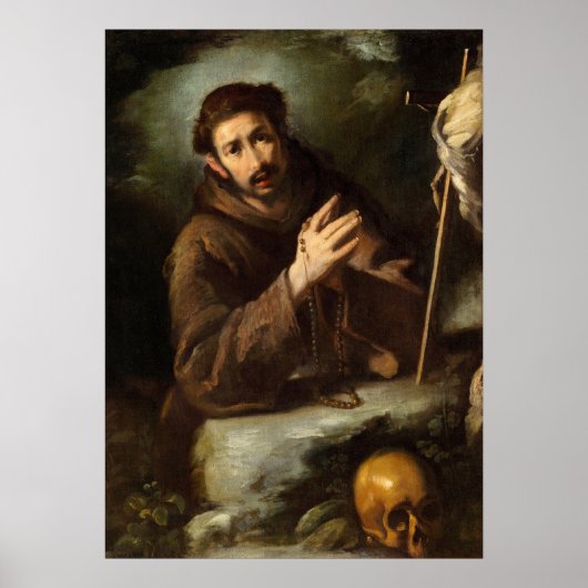 Saint Francis - Bernardo Strozzi Poster des Beaux- (Devant)