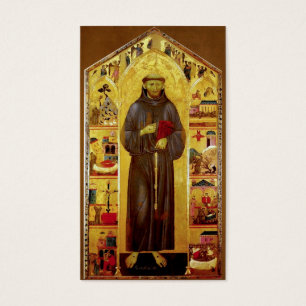 Saint Francis de carte médiévale de prière