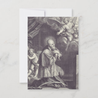 Saint Francis de Sales Black & White Holy Card Bedankkaart