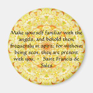Saint Francis de Sales QUOTE over Angels Magneet