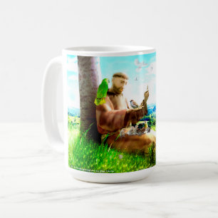Saint Francis en de preaches van de vogels Koffiemok