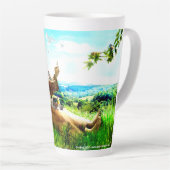 Saint Francis en de preaches van de vogels Latte Mok (Rechterhoek)