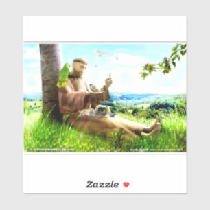 Saint Francis en de preaches van de vogels Sticker