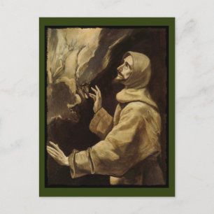 Saint Francis Eyes Toward Heaven Briefkaart